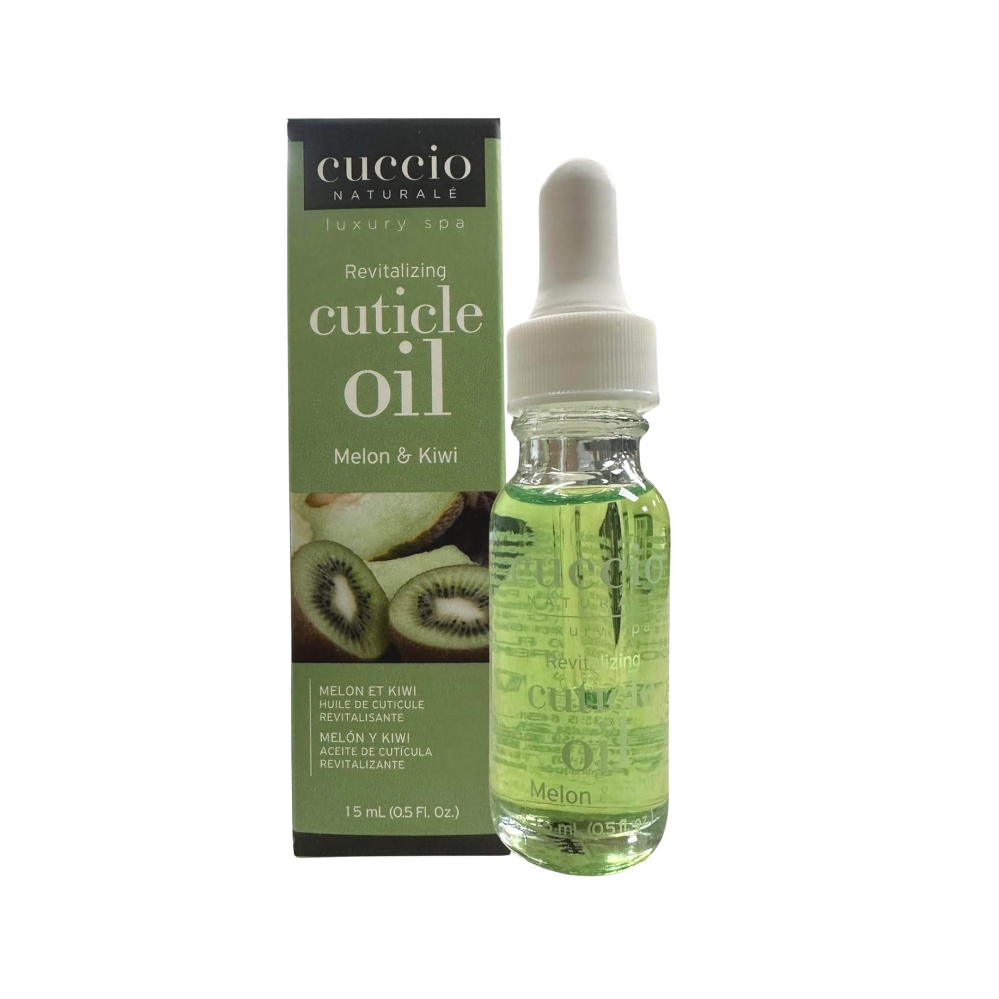 Cuccio Naturale cuticle oil with packaging on a white background