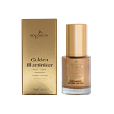 Eco by Sonya Golden Illuminiser bottle and packaging on a white background