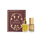 Eco by Sonya 'That's Gold' skincare set with two bottles and a box on a white background