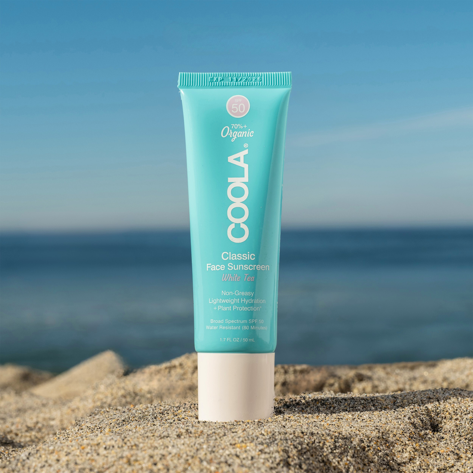 Coola Classic Face Organic Sunscreen Lotion SPF50 - White Tea CL10415