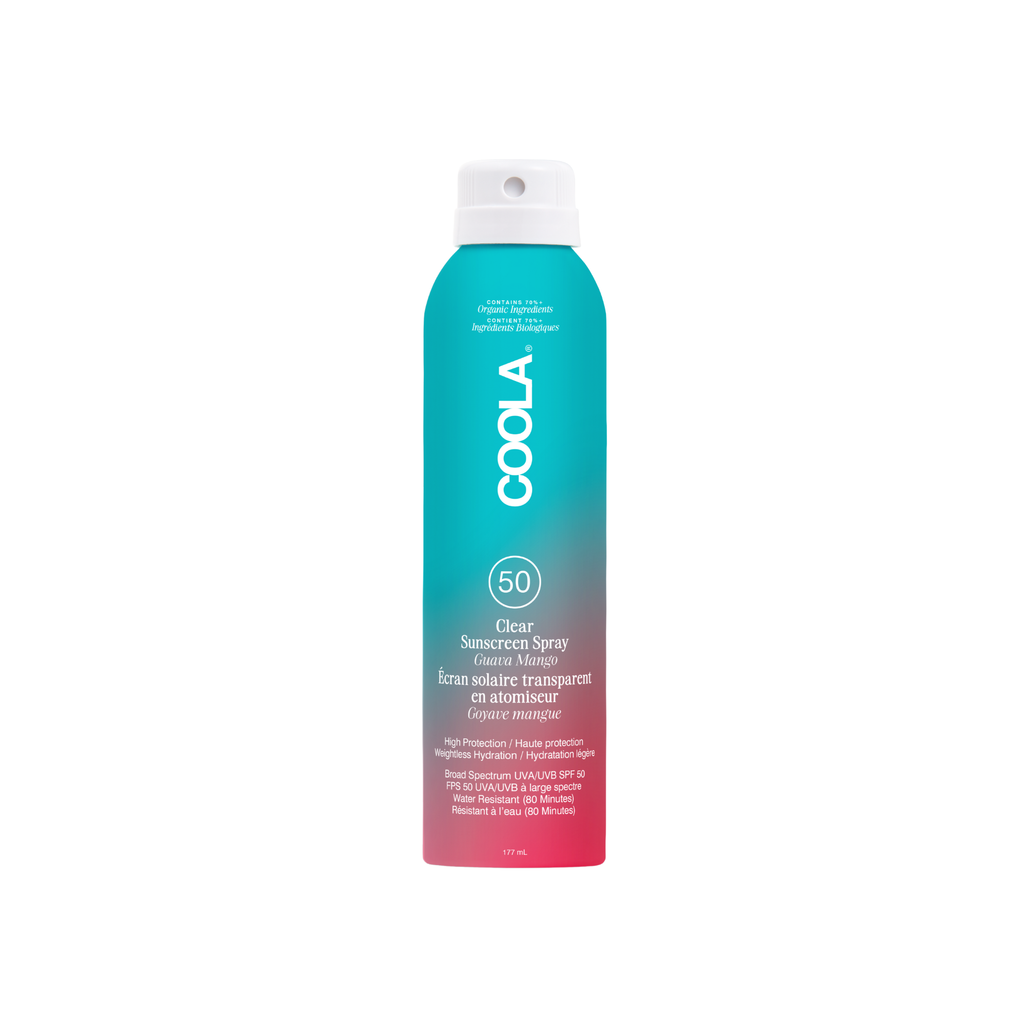Coola Clear Sunscreen Spray SPF50 - Guava Mango 177ml CL10420