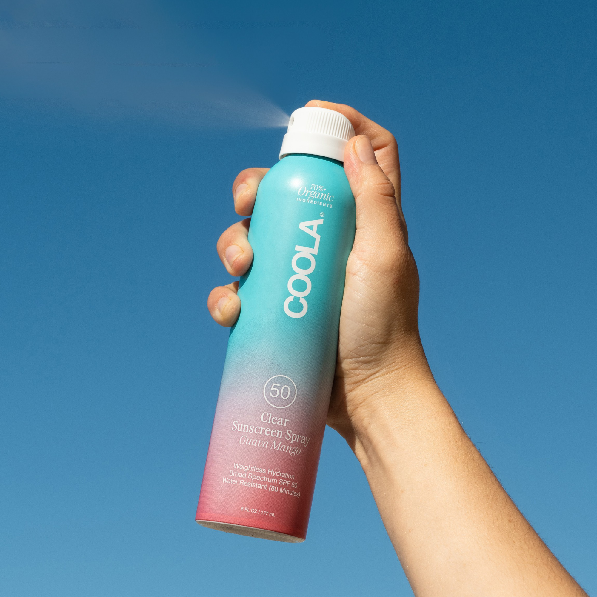 Coola Clear Sunscreen Spray SPF50 - Guava Mango 177ml CL10420