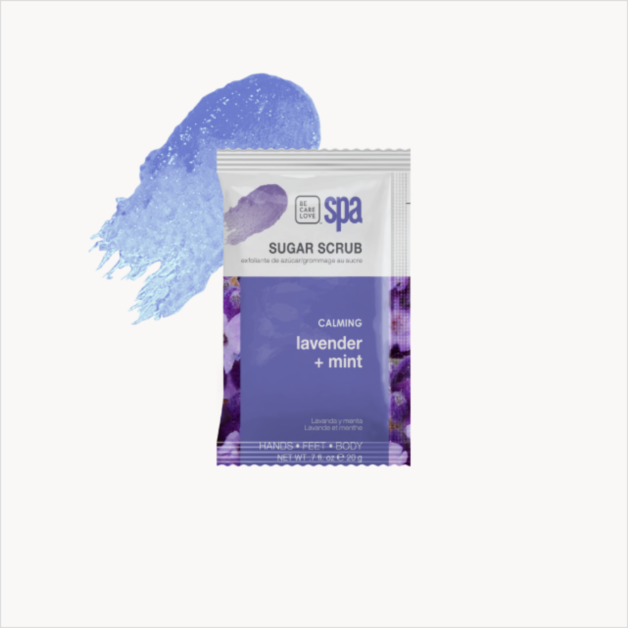 BCL SPA Calming Lavender + Mint 4-in-1 Packet Sugar Scrub